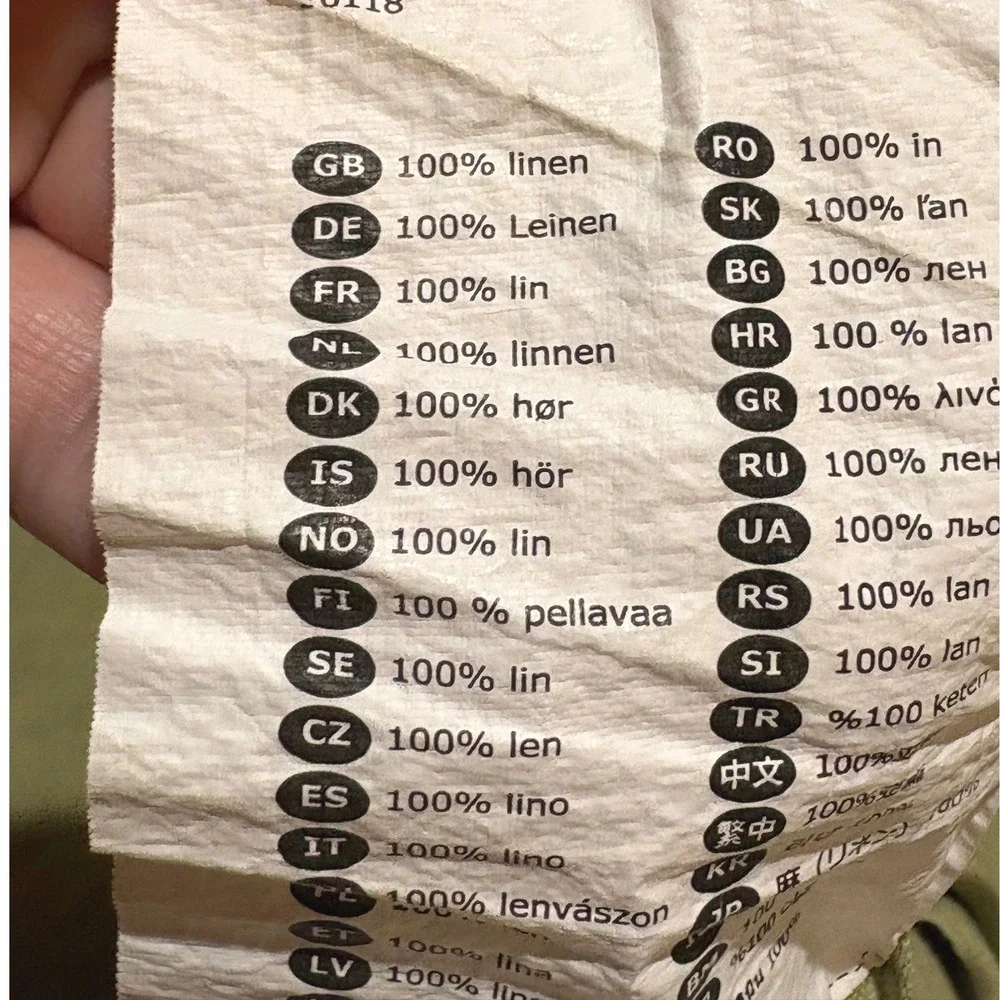 IKEA PUDERVIVA 100% Linen Duvet Cover Fl/Qn  86 x 80